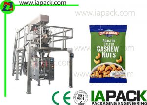 automaatne vorm täitke tihendusmasin mitmepealse kaaluga kašupähklite jaoks, mis pakendavad suupisteid pakkimismasinas